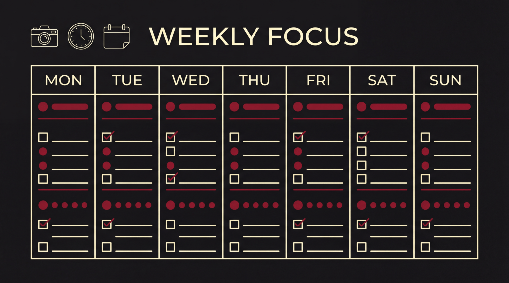 A visualization of how your personal goth content plan will look like